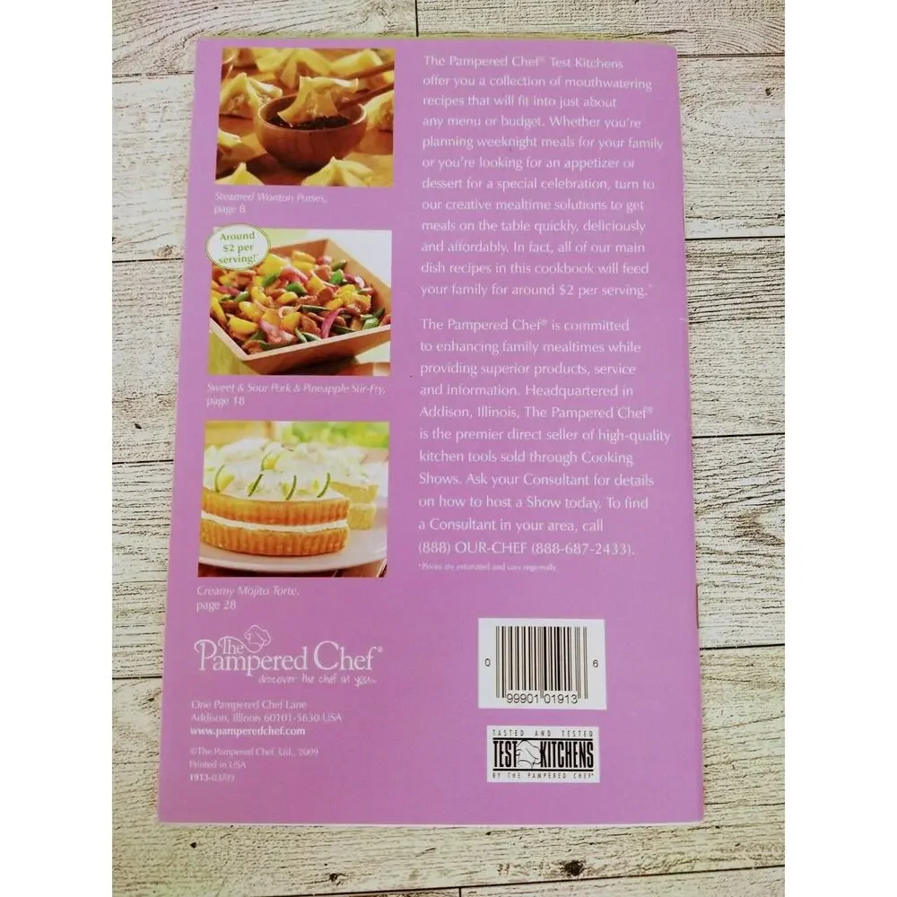 PAMPERED CHEF Cookbook Season's Best Recipes Spring /‎ Summer 2009 Item #1913